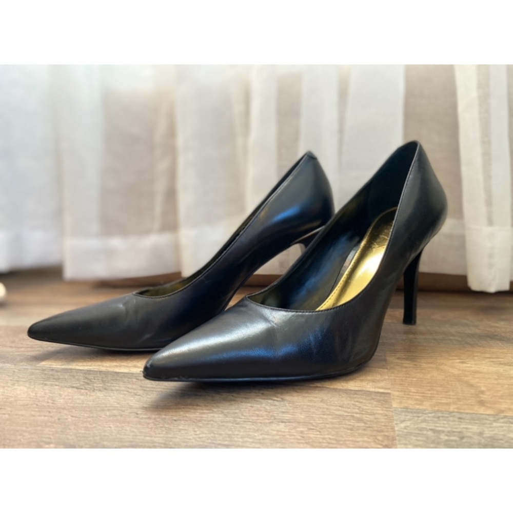 “LAUREN Ralph Lauren” Lanette Black Leather Pump